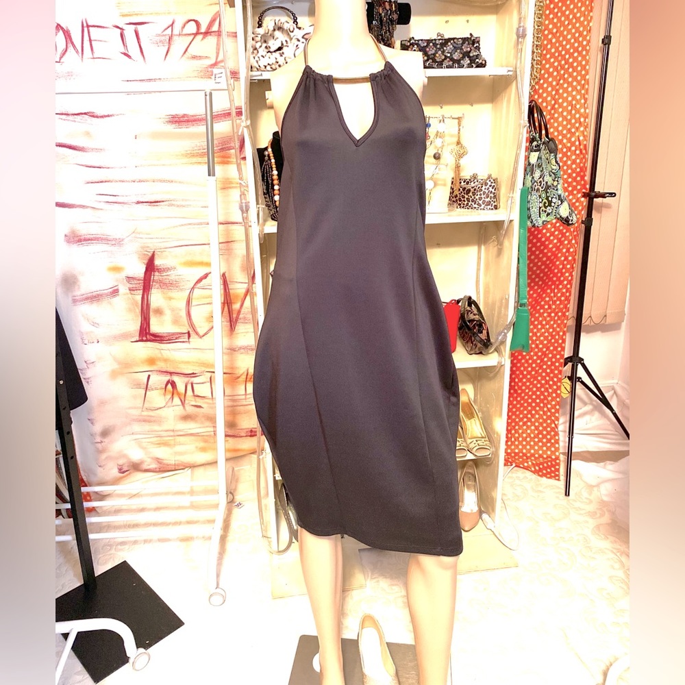 WOMENS party black off shoulder dress size 1XL